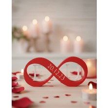 Merka Grup Kişiye Özel Baş Harfli ve Tarihli Sonsuzluk Sembolü - Dekoratif Masaüstü