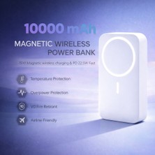 Kılıforyum 10.000 Mah 22.5W Hızlı Şarj Güçlü Magsafe Kablosuz Şarj Cihazı Type-C PowerBank