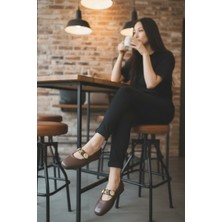 Huzurlu Adımlar Midye Desen Babet