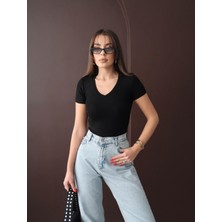 Ales Moda Buzzy V Yaka Tişört