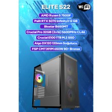 Game Garaj Elite S22 Amd Ryzen 5 7500F 32GB Ram 1tb SSD RTX5070 120MM Sıvı Soğutma Freedos Oyuncu Oem Paket