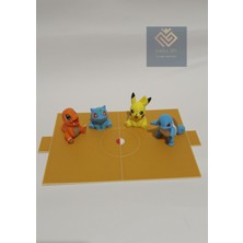 Pokemon Arena Stadyum (4 Pokemon Hediye)(Pikachu, Charmander, Squirtle, Bulbasaur)