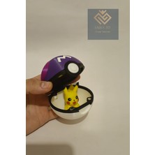 Pokemon Masterball Pokeball Poke Topu (Pikachu Hediyeli)