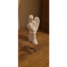 Beyaz Melek Kanatlı Anne ve Çocuk Biblo, Şık Dekoratif Süsleme Seçeneği