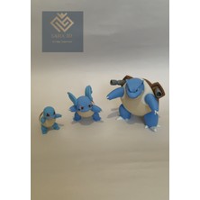 Squirtle, Wartortle ve Blastoise Figür Pokemon Gelişim Seti