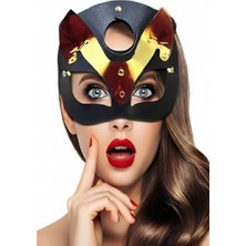 Candy Women Gold Deri Fantazi Kedi Maske