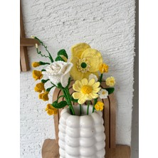 Örgü Yapay Çiçek Buketi (Saksı Mevcut Değildir)