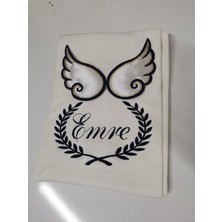 Minik Adımlar Minik Adımlar Isme Özel Melek Kanatlı Bebek Penye Battaniyesi