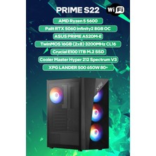 Game Garaj Prime S22 Amd Ryzen 5 5600 16GB RAM 1TB SSD RTX5060 Freedos Oyuncu OEM Paket
