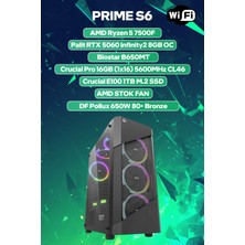 Game Garaj Prime S6 Amd Ryzen 5 7500F 16GB RAM 1TB SSD RTX5060 Freedos Oyuncu OEM Paket