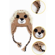 Bulut Anne ve Çocuk Çocuk Bere 3-6 Yaş El Örgüsü Hayvan Örgülü, Kulaklı Ponponlu Renkli Bere Erkek/ Kız/ Unisex Çocuk Bereleri