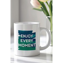 YasBey Design Motivasyon Yazılı 330ML Baskılı Beyaz Seramik Kupa Bardak