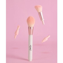 Naturalove Seyahat Açık Pembe Makyaj Fırçası Seti 4 Lü Naturalove