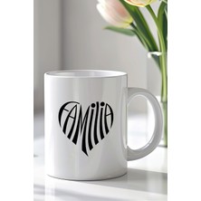 YasBey Design Mizahi Ingilizce Yazı Tasarımlı 330ML Baskılı Beyaz Seramik Kupa Bardak