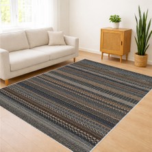 Çizgili Modern Desenli Salon Halısı Yıkanabilir Toz Tutmaz Kaymaz Tabanlı - FNL-209