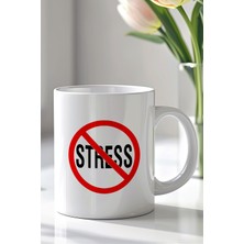 YasBey Design Ingilizce Yazı Tasarımlı 330ML Baskılı Beyaz Seramik Kupa Bardak