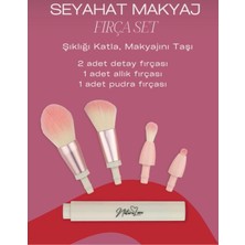 Naturalove Pembe 4 Lü Makyaj Fırçası Seti