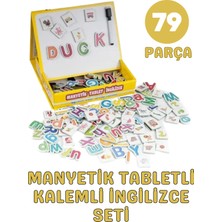 Giffy Oyuncak Manyetik Tabletli Silinir Kalemli Eğitici Ingilizce - Tangram - Matematik - Alfabe
