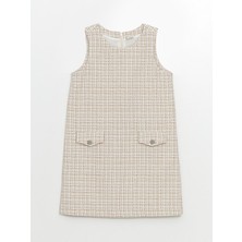 Lc Waikiki Yeni Sezon Bisiklet Yaka Kız Çocuk Tüvit Elbise