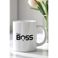 YasBey Design Mizahi Ingilizce Yazı Tasarımlı 330ML Baskılı Beyaz Seramik Kupa Bardak