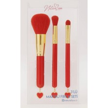 Naturalove Nr Kırmızı Makyaj Fırça Seti Naturalove