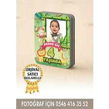 Reklamella Safari Temalı Kişiye Özel Resimli Doğum Günü Magneti 8x6 cm  10 Adet