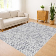 Gri Bulut Efektli Modern Salon Halısı Yıkanabilir Leke Tutmaz Kaymaz Tabanlı - FNL-161