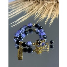 Mrc Akrilik Necef uyumlu Taş Kadın Bileklik Gold Altın Gümüş Silber Detaylı Hediyelik