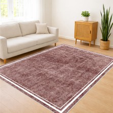 Bordo Tonlarda Düz Dokulu Salon Halısı Yıkanabilir Kaymaz Tabanlı Sıcak ve Şık Stil - SM-553