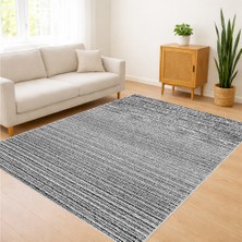 Açık Gri Tonlarda Ince Dokulu Salon Halısı Yıkanabilir Toz Tutmaz Kaymaz Tabanlı - SM-161