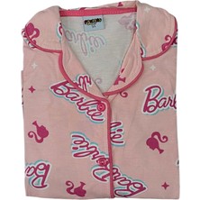 Kız Çocuk Düğmeli Pamuklu Pijama Takımı - Göz Bant Dahil