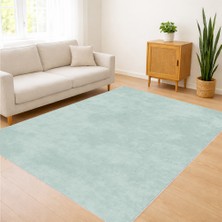 Mint Yeşili Tonlarında Düz Dokulu Salon Halısı Yıkanabilir Antialerjik Kaymaz Tabanlı Ferah Görünüm - FNL-408