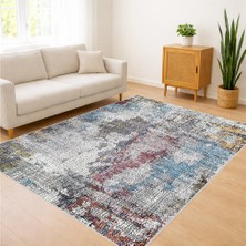 Gri ve Krem Tonlarda Eskitme Desenli Salon Halısı Yıkanabilir Antialerjik Kaymaz Tabanlı - SD-382