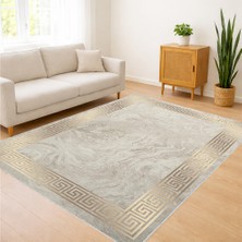 Açık Krem Zeminli Sade Dokulu Salon Halısı Antialerjik Kaymaz Tabanlı Ferah Görünüm - SM-273