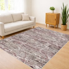 Açık Gri Tonlarda Eskitme Dokulu Salon Halısı Antialerjik Kaymaz Tabanlı Sade Kullanım - SM-601