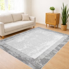 Açık Gri Zeminli Sade Dokulu Salon Halısı Antialerjik Kaymaz Tabanlı Ferah Kullanım - SM-310