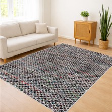 Gri Tonlarda Ince Dokulu Modern Salon Halısı Antialerjik Kaymaz Tabanlı Sade Kullanım - SM-257