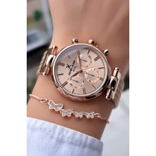 Daniel Klein Orijinal Çelik Hasır Kordon Kadın Kol Saati 3 Atm Su Geçirmezlik Rose Renk Bileklik Hediyeli DK534C2