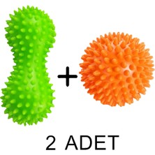 KİNE TAPE Kas Gevşetici Masaj Topu Dikenli Uyarıcı Egzersiz El Ayak Topuk Masajı 2 Adet