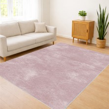 Pudra Tonlarında Sade ve Yumuşak Dokulu Salon Halısı Antialerjik Kaymaz Tabanlı Ferah Kullanım - SM-158