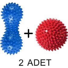 KİNE TAPE Kas Gevşetici Masaj Topu Dikenli Uyarıcı Egzersiz El Ayak Topuk Masajı 2 Adet