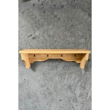 İda Wooden Dekoratif Terek -  Duvar Rafı & Askılık – 4 Askılı Dekoratif Mutfak ve Antre Tereği - Rafı