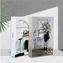 2'li A Tree & Mono Dekoratif Kitap Kutu