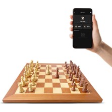 Chessnut Pro Elektronik Satranç Tahtası Seti, Tüm Ahşap Satranç Figürleriyle Lüks Oyun,   55 cm Turnuva Boyutu