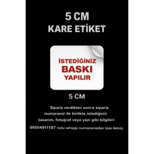 Defu 5 cm Kare Kişiye Özel Tasarım Etiket 100CM
