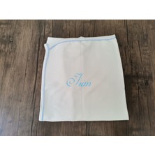 Minik Adımlar Minik Adımlar Isme Özel Nakışlı Biyeli Penye Battaniye Isimli