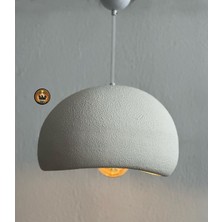EOS Aydınlatma Petra Modern Loft Stil Kaya Görünümlü Beyaz Sertleştirilmiş Strafor Avize - E27 Duy Tasarım Aydınlatma