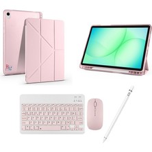 Redmud Teknoloji Ipad Air 11 " M2 M3 Air 4. 5. 6. Nesil ile Uyumlu Standlı Kılıf Klavye Mouse ve Dokunmatik Kalem Set