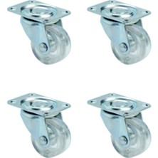 Skygo Furç Tablalı Bilyalı Teker - 32MM - Şeffaf HKS239 - 4 Adet