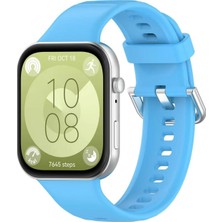 MMP Shop Huawei Watch Fit 3 / Fit 4 / Fit 4 Pro Uyumlu Metal Tokalı Soft Spor Silikon Kordon